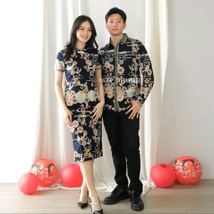 Cheongsam Wanita Dress Imlek Baju Couple Imlek Couple Kemeja Batik Dress Couple Baju pesta setelan b