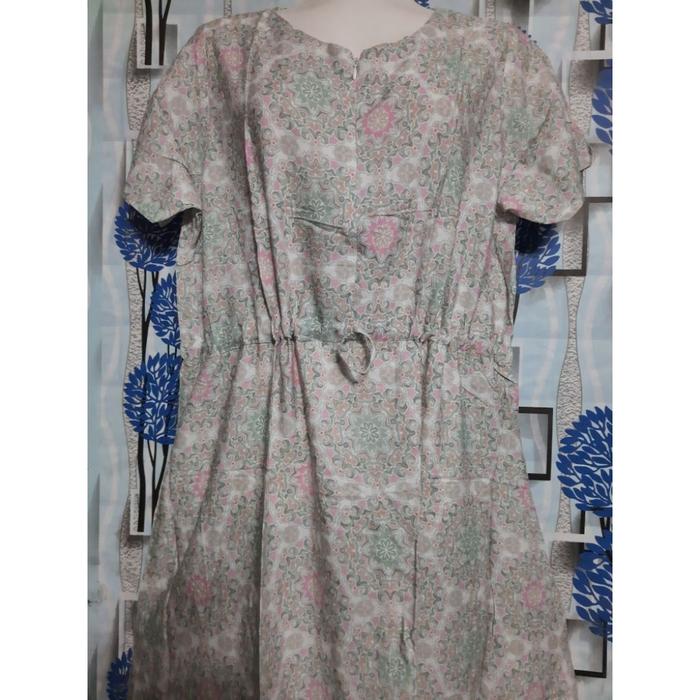 Longdres Klok Kuda Mas Couture Premium Bunga-Bunga