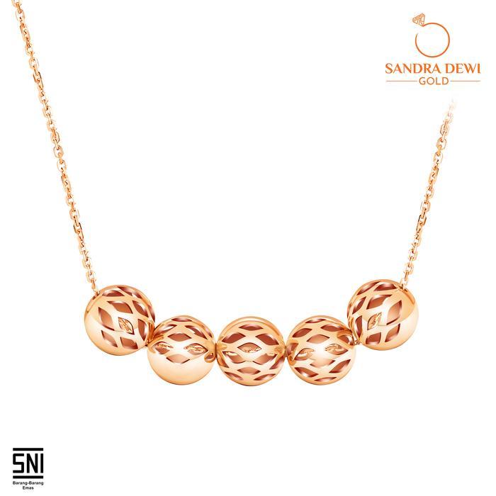 KALUNG SANDRA DEWI GOLD GOLDEN SPHERE COLLECTION NC220451