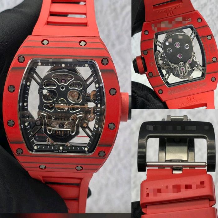 Dr.Jam II RM52 RM 52-01 RED CARBON SKULL SKELETON RMF 43MM RUBBER TOP TIER 5