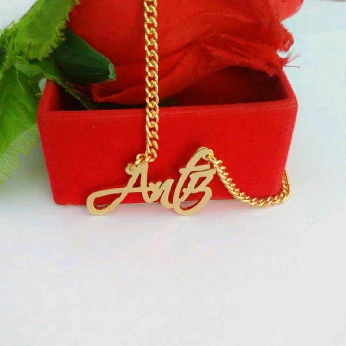 Kalung Costum Nama Rantai Sisik Naga/ Kalung Nama Rantai Sisik Naga / Kalung Sisik Naga