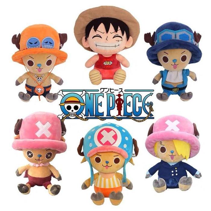 Baru BONEKA LUFFY CHOPPER ONE PIECE ORI ZORO ACE LAW Baru