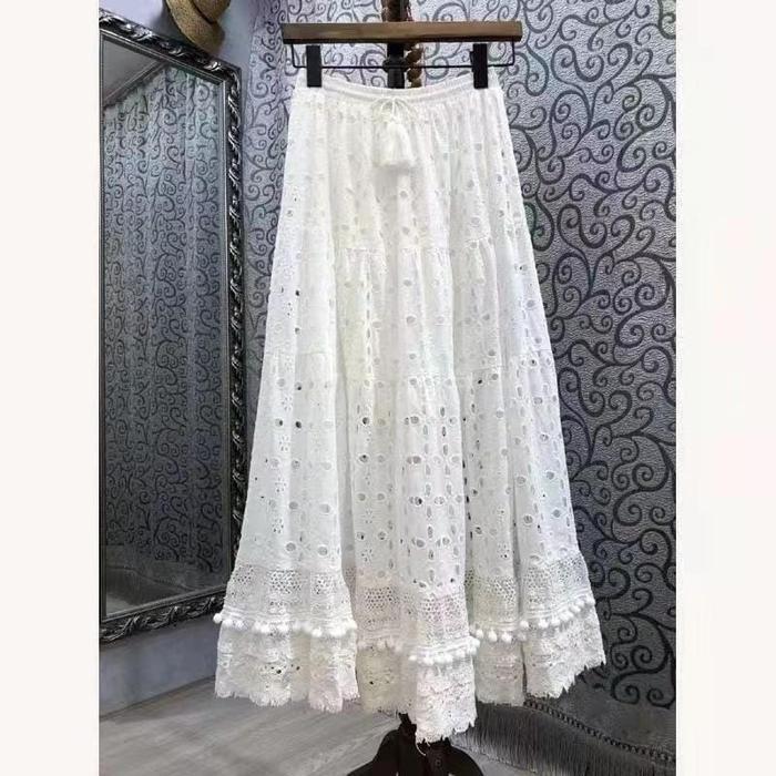 Lexy White Cotton Skirt Woman Premium / Rok Pantai Wanita / Beachwear Skirt Woman / Rok Pantai Bali