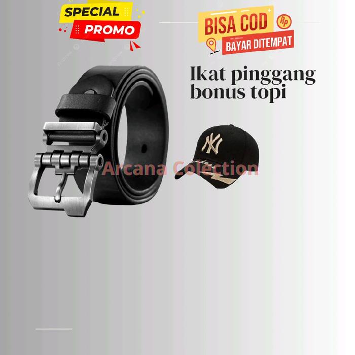 (A.C) TERMURAH ARCANA ROBOT IKAT PINGGANG PRIA  TALI KULIT ASLI SUPER MURAH FREE TOPI KEREN BISA BAY