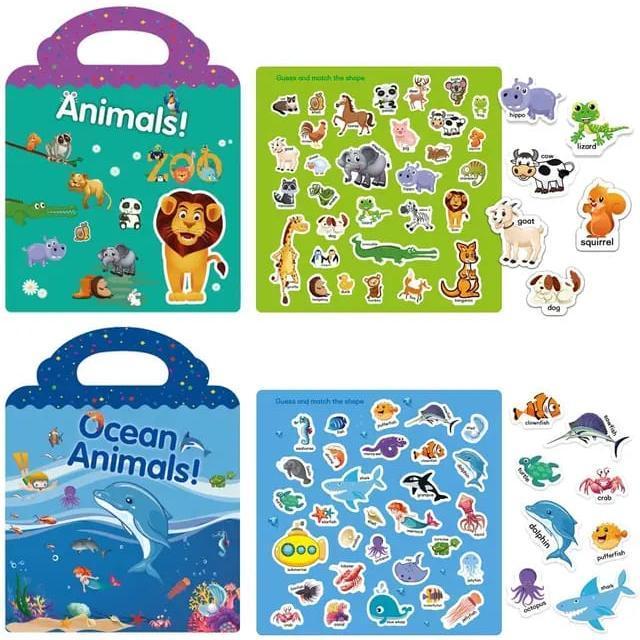 Stw Gs  Buku Tiker Anak Reusable Ticker Diy Bag Tyle Book Ticker Puzzle Ticker Activity Book Mainan 