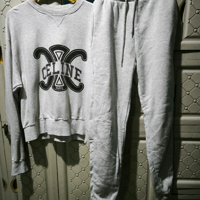 sweater crewneck celine paris Pria Wanita Hoodie