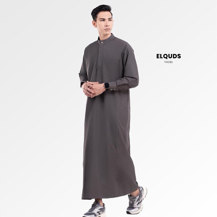 Fadkhera Elquds Thobe Gamis Pria Dewasa Modern Slimfit Reguler Ori