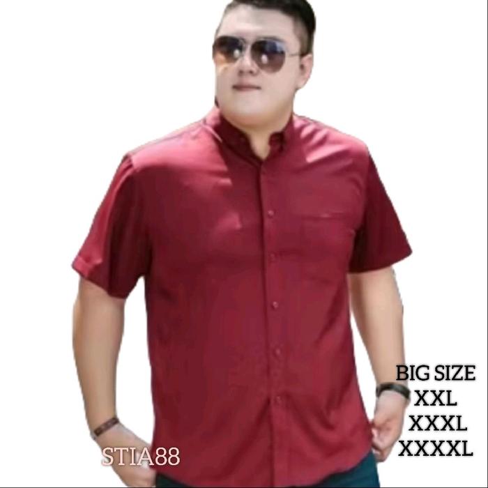 Kemeja merah maroon pria Kemeja merah maroon jumbo Kemeja jumbo merah maroon Kemeja merah maroon big