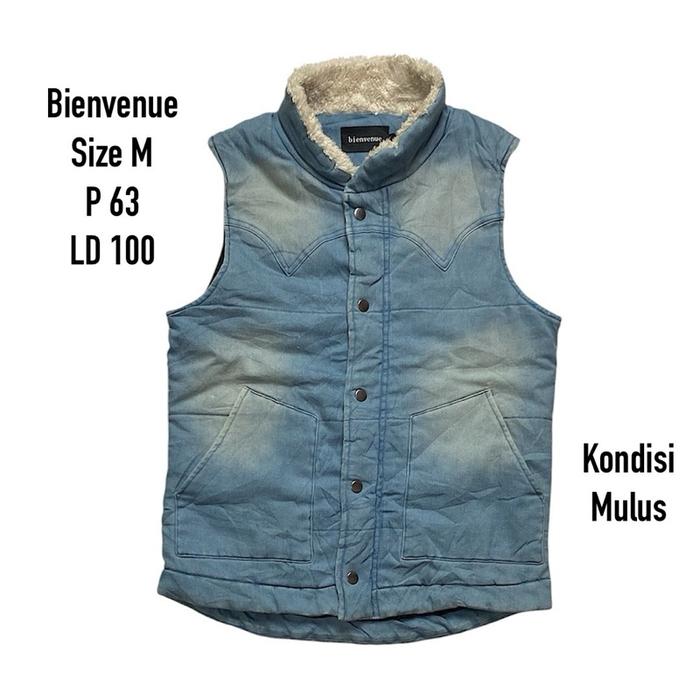 Bienvenue denim puffer vest rompi second