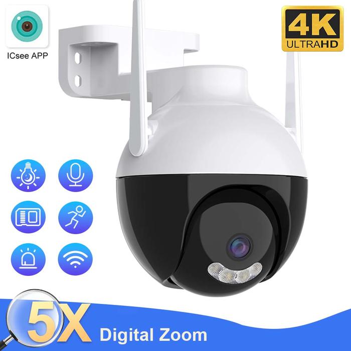 8MP 4K PTZ Camera Indoor IP Wifi Camera Outdoor Video Surveillance