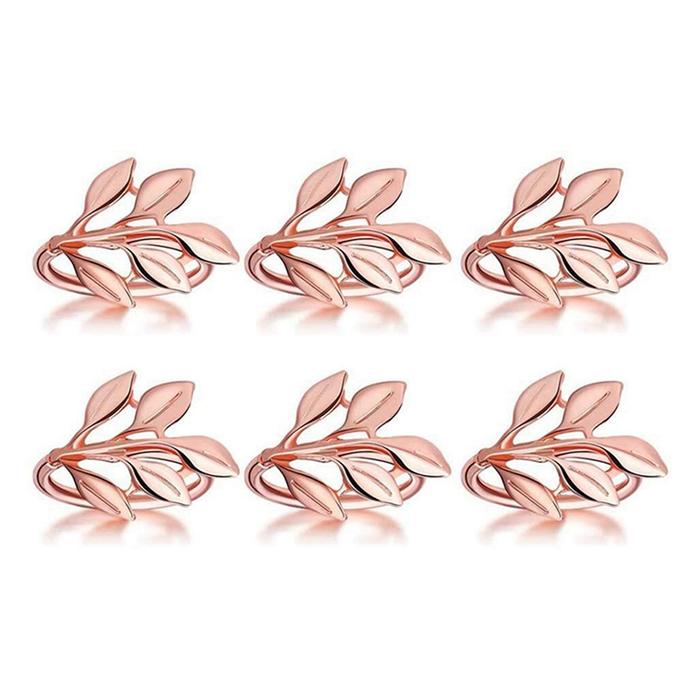18 Pcs Napkin Ring,Leaf Napkin Set,Napkin Ring Napkin Holder