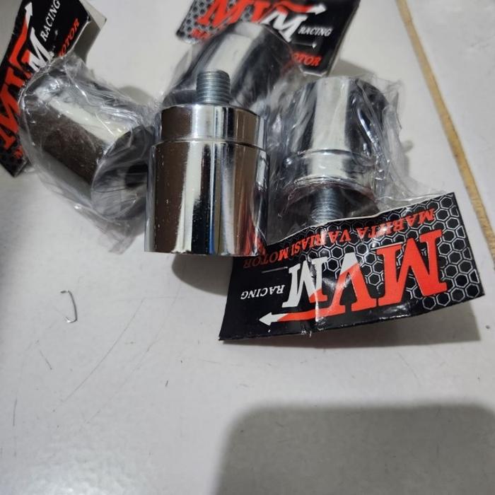 PENINGGI SHOCK BELAKANG MATIC 4CM BAUT 14 BAHAN BESI PADAT CROME