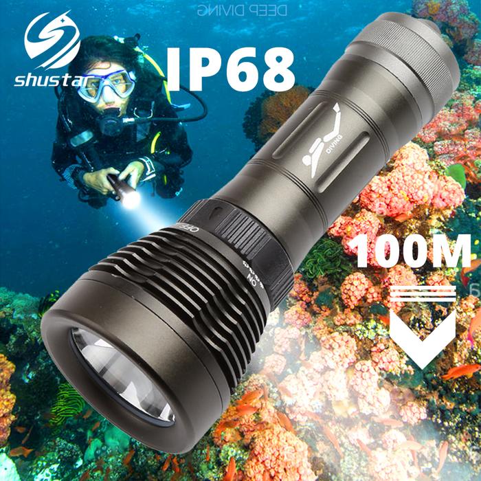 IP68 Senter Menyelam Senter Menyelam Dapat Menyelam 100 Meter Indeks