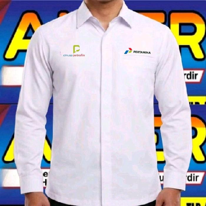 kantong 1 kemeja PT Elnusa baju PT Elnusa seragam PT Elnusa Pdh PT Elnusa baju kerja PT Elnusa kemej