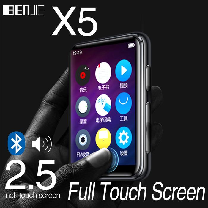 BENJIE X5 Full Touch Screen Bluetooth MP3 Player Music Player With FM