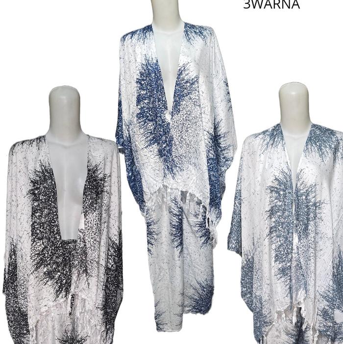 set gardigan sembur rayon dadem celana panjang