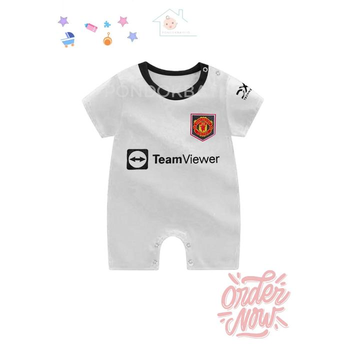 PondokBayi- Romper Mu team viewer Bola Bayi/ Romper Jersey Bola / Baju Romper Bola