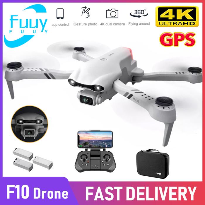 New RC F10 Drone 4K HD Dual Camera GPS 5G WIFI Wide Angle FPV Real