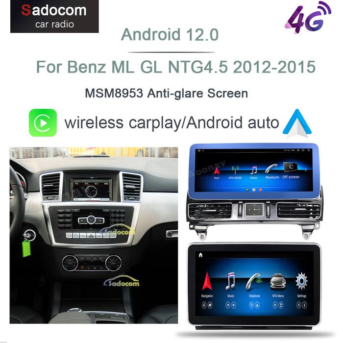 6GB + 128G 12.3 "Blu-Ray Android 11.0 DVD Player Radio Mobil Untuk