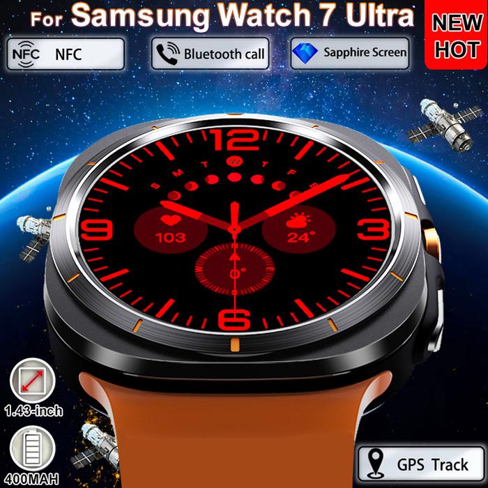 NEW for Samsung Galaxy Watch 7Ultra Blood Sugar smart watch men 1.43-inch AMOLED NFC Bluetooth call 