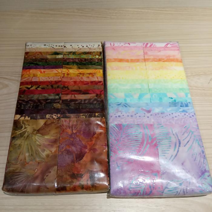 Kain Batik Balik Jelly Roll 2,5X43/44". 40 Pcs