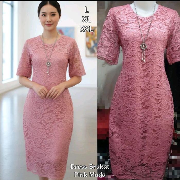 Dres brokat wanita model span