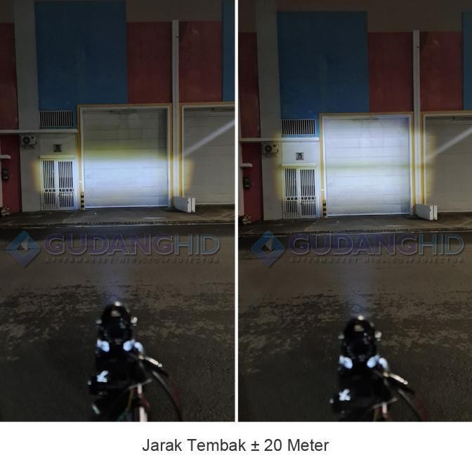LAMPU VOXX TEMBAK SOROT LED D2 LASER GUN MINI PROJIE HI-LO LED CWL 40W