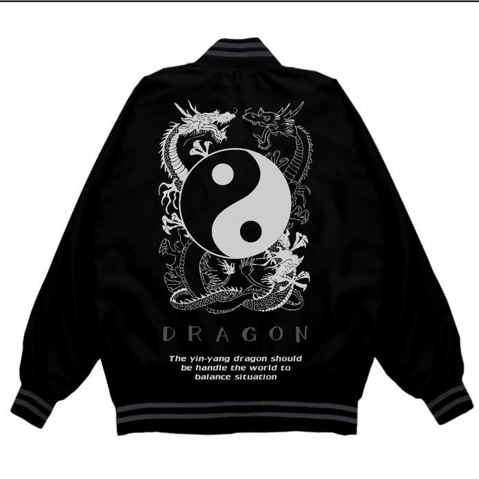 JAKET BOMBER SUKAJAN YIN YANG BLACK EDITION
