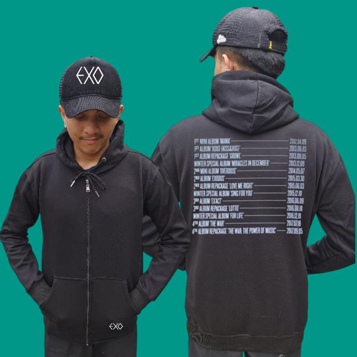 JAKET RESLETING HOODIE ZIPPER BAEKHYUN CHANYEOL SUHO