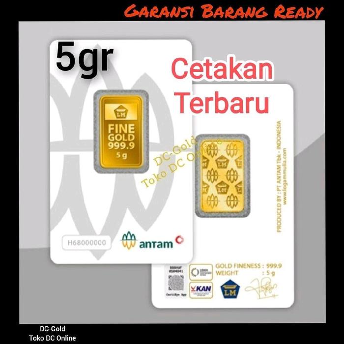 Logam Mulia 5 gram ANTAM / LM Emas 5 gr Antam CertiCard Press Terbaru