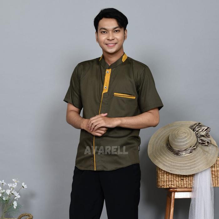 "SAMASE PEDE by AVARELL" Baju Koko Pria I Baju Koko Kurta Pria Kemeja Laki Laki Dewasa Kemko Putih L