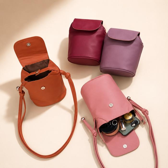 AYU Tas Selempang Wanita Custom Logo Bucket Bag Mini Tas Handbag Shoulder Bag Fashion Korea Elegan S