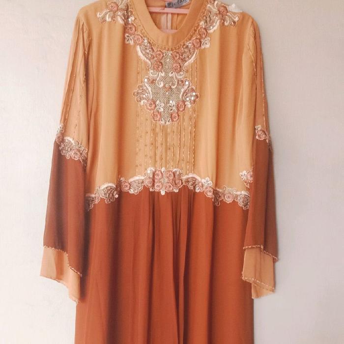 gamis preloved bahan brokat