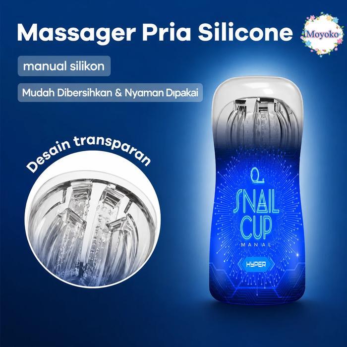 ROK PANJANG Moyoko-Premium Pria Tenga Snail Cup Alat Pijat Relaksasi Pribadi Pria Alat Pria Silikon–