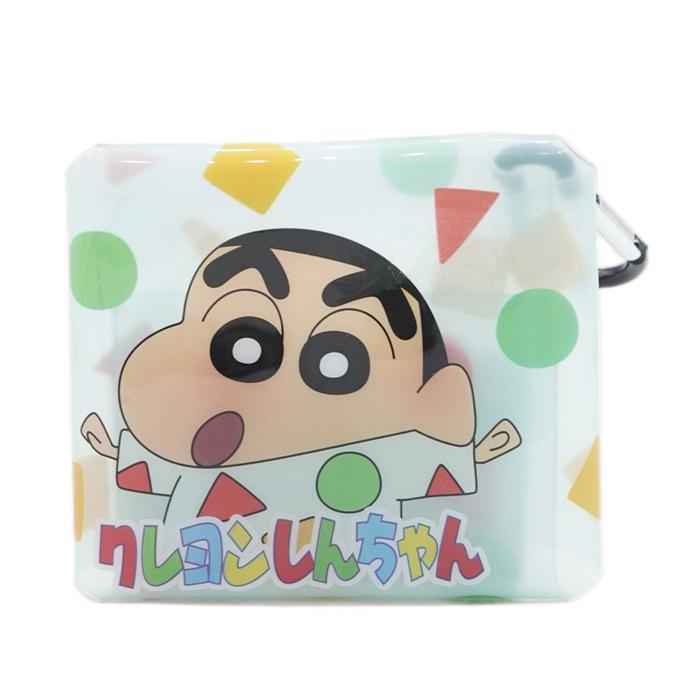 Crayon Shin Chan Shinchan Sincan Carabiner Pouch Clear Transparent Case Card Holder Dompet Kartu Min