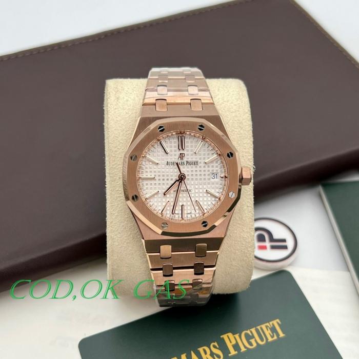 AP ROSE SWISS AudemarsPiguet  Watch Royal Oak White Gold 34MM