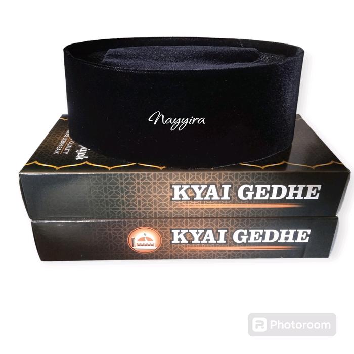 Songkok kyai gedhe/kopiah kyai gedhe/songkok hitam muslim/peci untuk sholat
