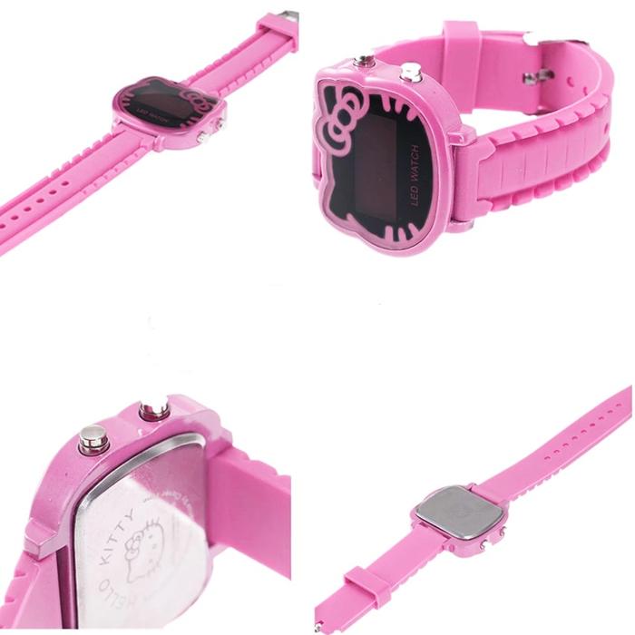 Jam Tangan Hello Kitty Led Anak Perempuan - Jam Tangan Anak Fashion Led Watch KARAKTER HELLO KITTY