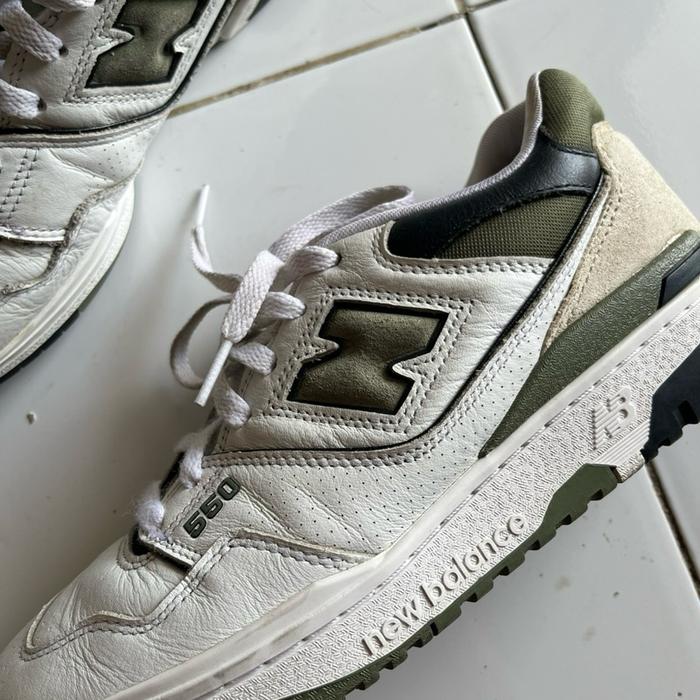 New Balance 550 White Dark Olive - Second Ori