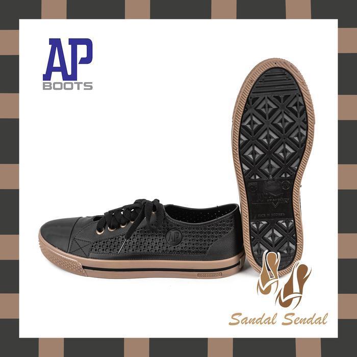 Sepatu Pria Sneakers Kets Casual AP STAR AP Boots Hitam Coklat untuk Harian