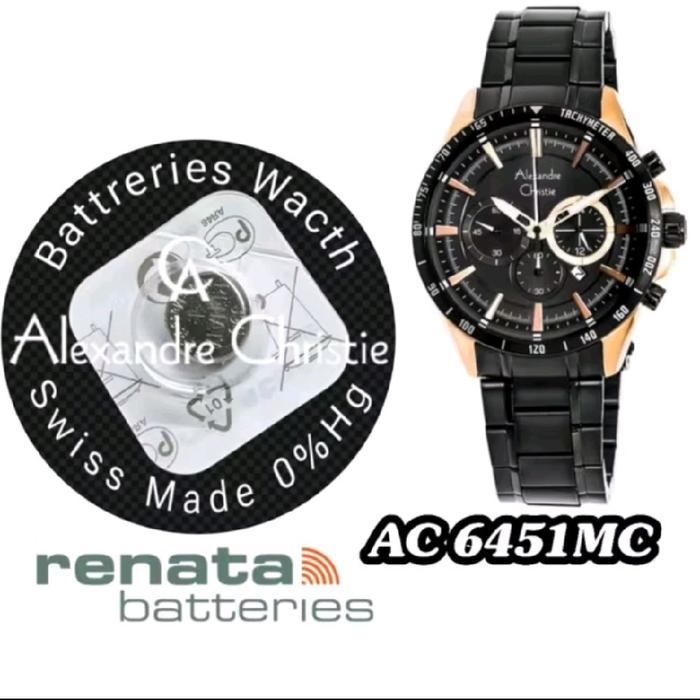 6451MC battrai jam tangan Alexandre Christie battrai pengganti battrai jam original