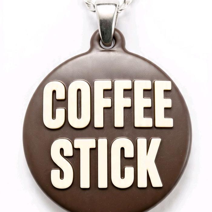 Kalung Bulat Liontin Tulisan Coffe.stik Elegan dan Modern untuk Penampilan Stylish dan Modis
