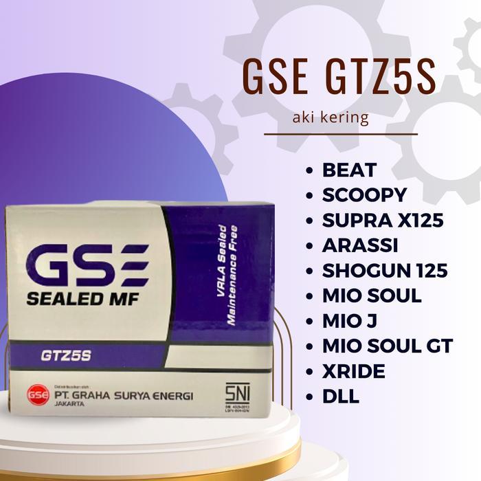 Aki Motor GS GTZ5S MF Accu Kering Motorcycle