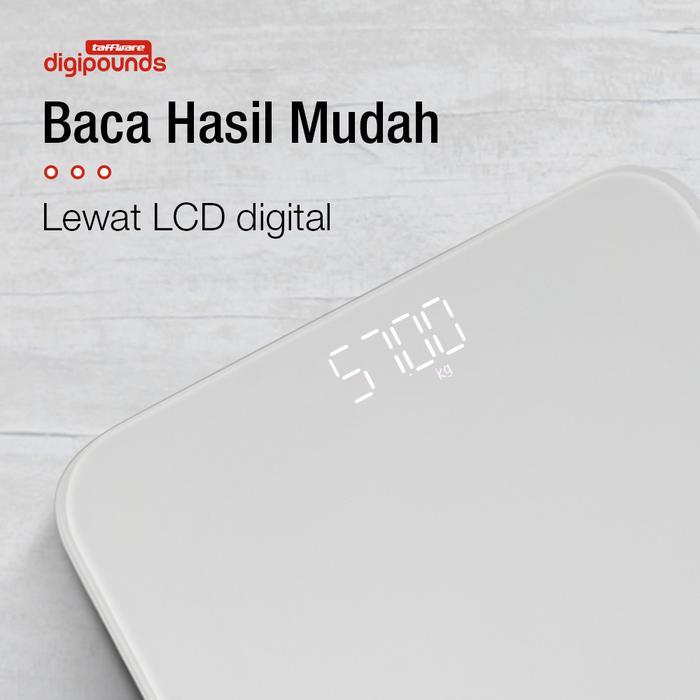 Taffware Digipounds Timbangan Badan Digital Scale 180kg Battery Type - CB610