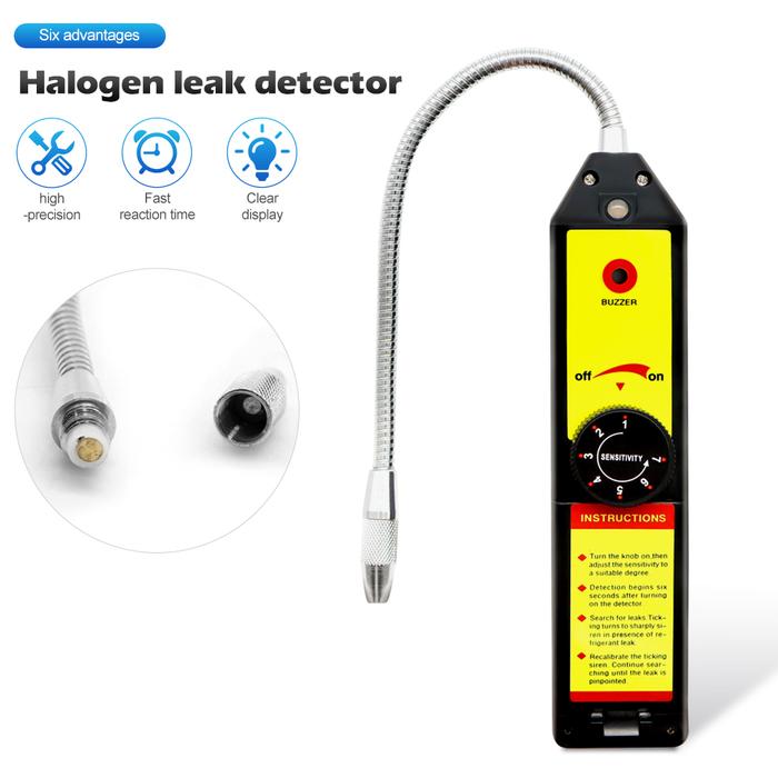 Refrigerant Leak Detector Halogen Gas Leak Detector 7-Level