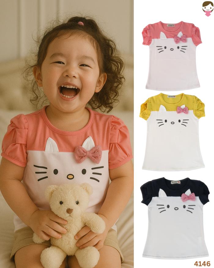 geenee | 4146 | 100% cotton spandex premium |Precious little girl | Fashion anak perempuan | motif k