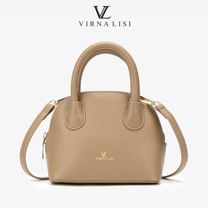 HEMAT VIRNALISI Tas tangan klasik mewah ringan, tas bahu berbentuk cangkang kulit sintetis PU serasi