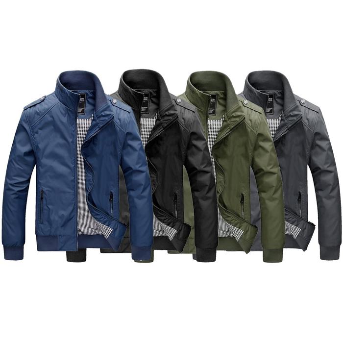 ORI Jaket WP Pria Kantor New Tab Waterprof Aklirik/ Jaket Motor WP Kekinian / Jaket Dilan Anti Air