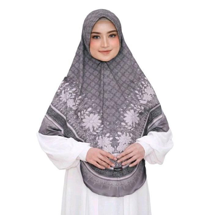 Hijab Bergo Jumbo Printing Sublim XXL Kerudung Syari Terbaru 2025 Muslim Jilbab Instan Khimar Motif 