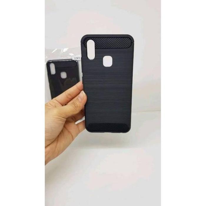 COMPATIBLE WITH VIVO Y91/ Y93/ Y95 FINGER CASE SLIM FIT CARBON SOFTCASE FIBER MULTI IPAKY CARBON SHO